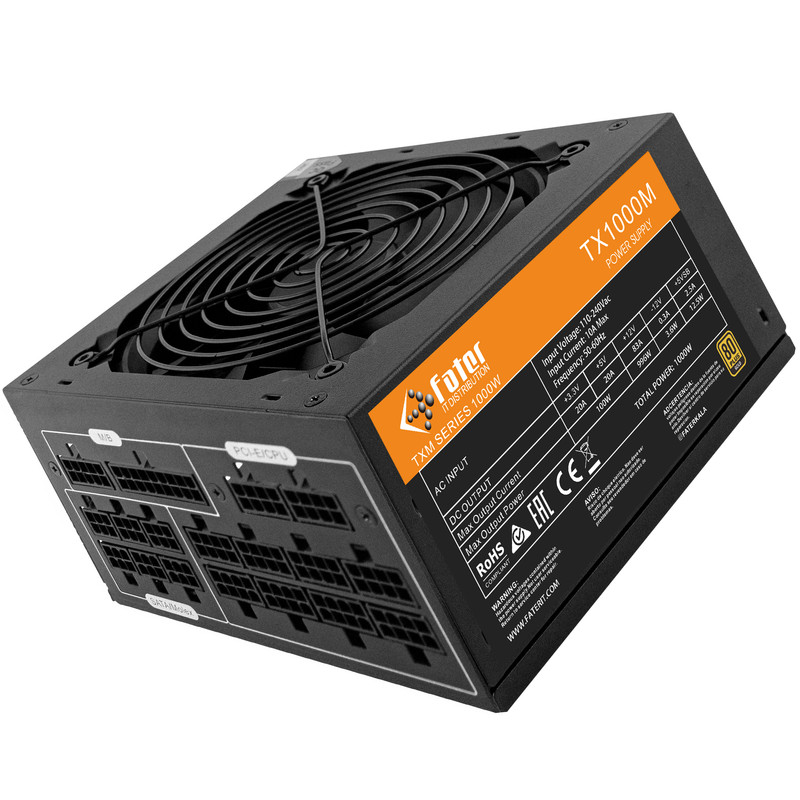 0a876517dcab167e32847b9c7a8ef6931e41778a_1682929357 منبع تغذیه کامپیوتر فاطر مدل TX1000M - تصویر 1