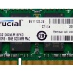 رم لپ تاپ DDR3 تک کاناله 1066 مگاهرتز CL9 کروشیال مدل PC3-8500-SODIMM ظرفیت 4 گیگابایت