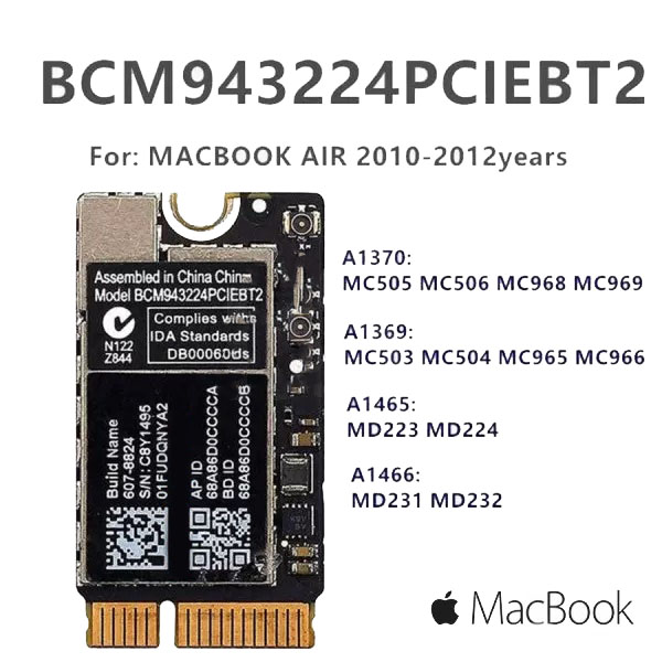 1 کارت وایرلس مک بوک ایر مدل BCM943224PCIEBT2 - تصویر 1