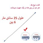 کابل فلت رشته ایی 6 پین - 25 سانت متر - ریز - نوع A
