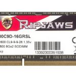 رم جی اسکیل مخصوص لپ تاپ تک کاناله ظرفیت 8 گیگ - RAM GSKILL RIPJAWS 8GB PC3L - F3-1600C9D-16GRSL