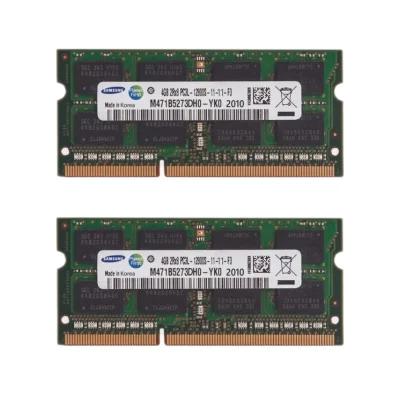 رم لپ تاپ DDR3L دو کاناله 1600 مگاهرتز سامسونگ مدل 12800s ظرفیت ۴ گیگابایت بسته ۲ عددی