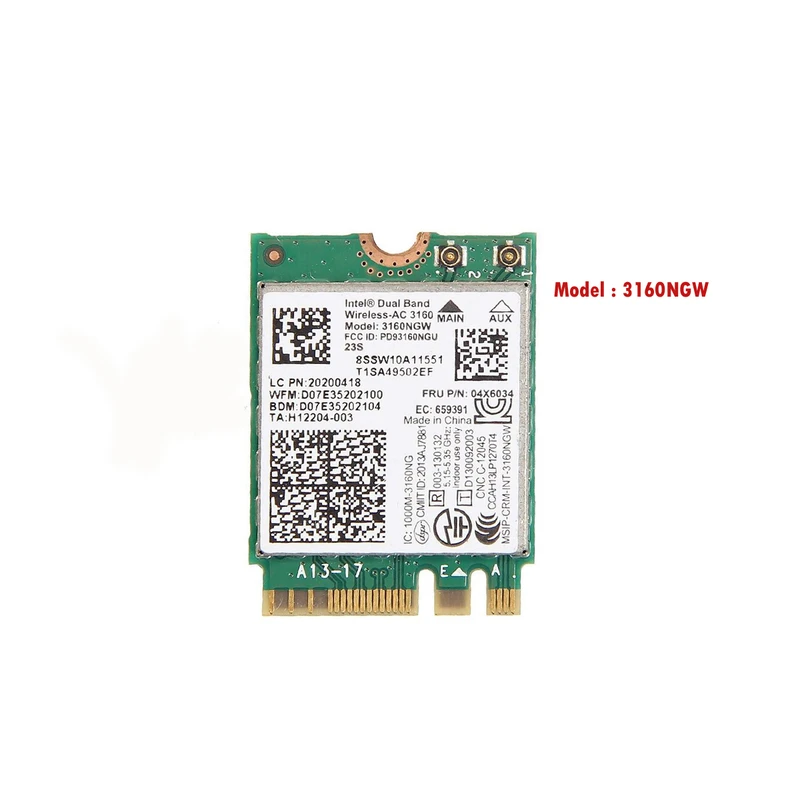 133 کارت شبکه بی سیم اینتل مدل 3160NGW - تصویر 1