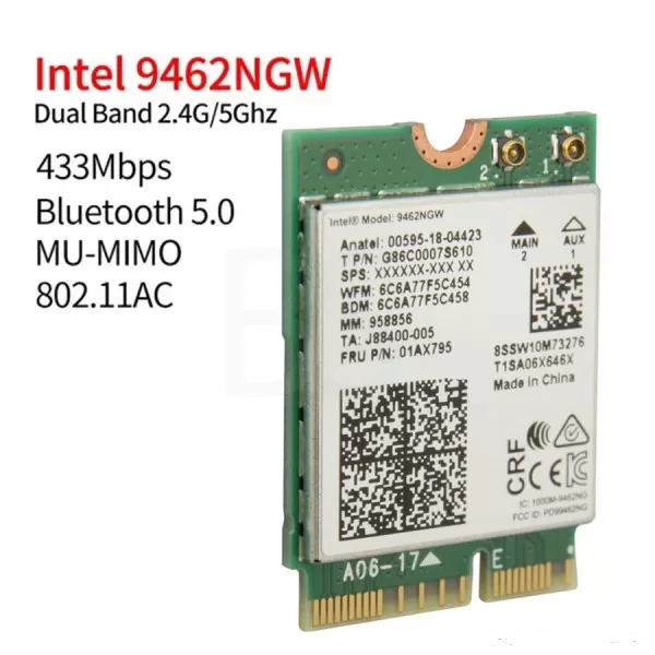 9462NGW کارت وایرلس لپ تاپ مدل Intel 9462NGW - تصویر 1