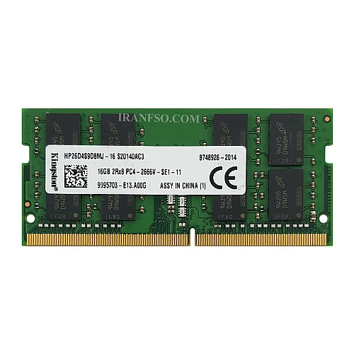 GOOOOGOOOOOOS رم لپ تاپ DDR4 دوکاناله 2666 مگاهرتز CL17 KINGSTON مدل PC4-2666V ظرفیت 16 گیگابایت - تصویر 1